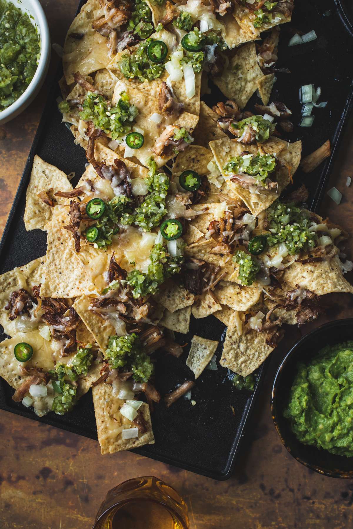 Pork Carnitas Nachos with Tomatillo Salsa Verde The Maker Makes